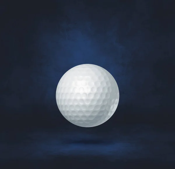 Pelota Golf Blanca Aislada Sobre Fondo Estudio Azul Oscuro Ilustración —  Fotos de Stock