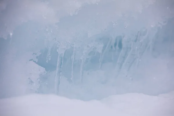 Eises Wasser Eines Winterflusses Langzeitbelichtungsbild — Stockfoto