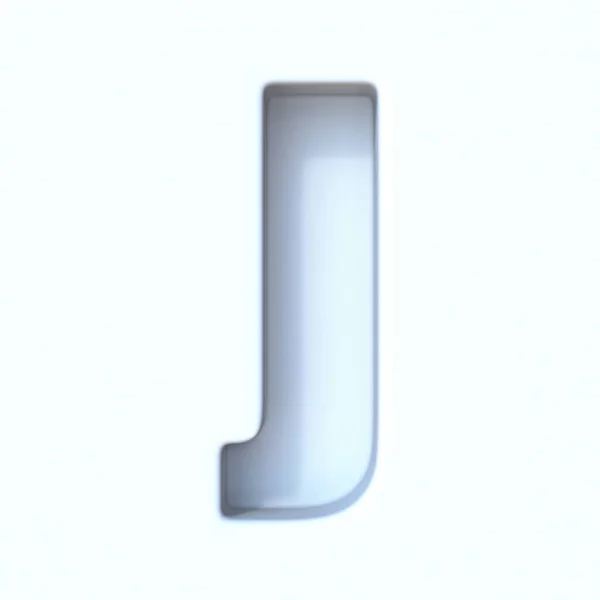 White Hole Shadow Font Letter Render Illustration Isolated White Background — Stock Photo, Image