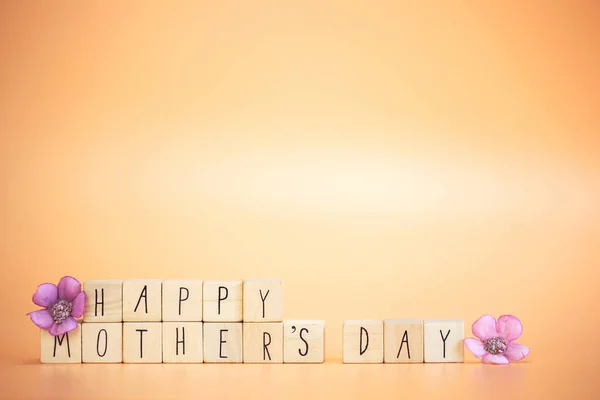 Feliz Tarjeta Del Día Madre Texto Feliz Día Las Madres — Foto de Stock