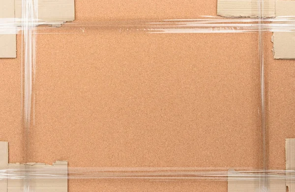 Kahverengi Mantar Dokusu Kağıt Ekleme Tahtası Tam Çerçeve — Stok fotoğraf