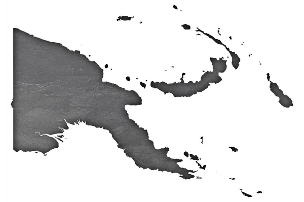 Mappa Papua Nuova Guinea Ardesia Scura — Foto Stock