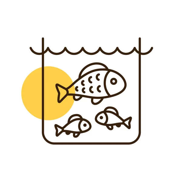 Fish Pond Aquarium Icon Farm Animal Sign Graph Symbol Your — Stock Photo, Image
