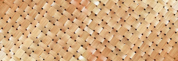Cesto Vimini Tessuto Struttura Cestino Modello Bambù Tessuto Strutturato Dettaglio — Foto Stock
