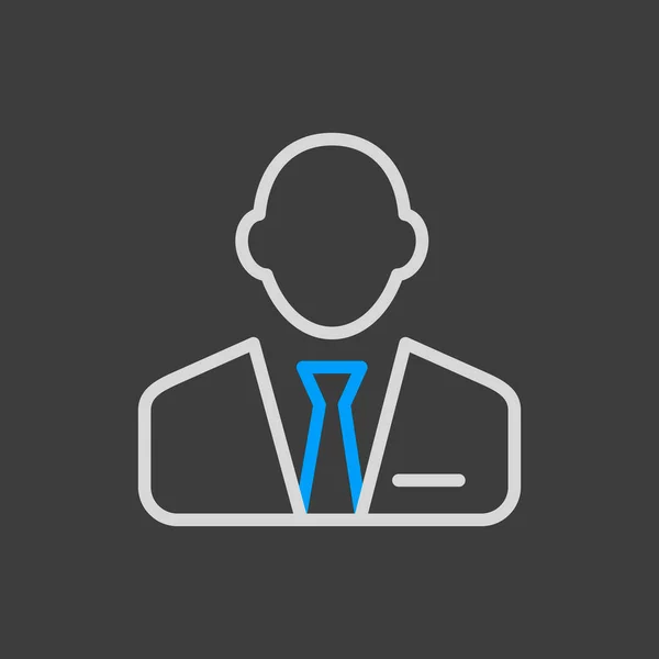 Gebruiker Icoon Van Mens Business Suit Outline Icoon Zakelijk Teken — Stockfoto
