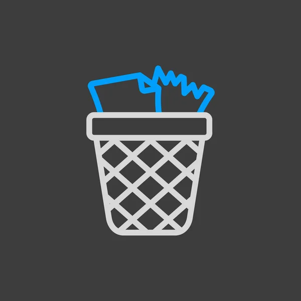 Wastebasket Outline Icon Workspace Sign Graph Symbol Your Web Site — Stock Photo, Image