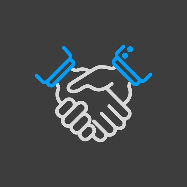 Illustration Zum Handshake Symbol Vektor — Stockfoto