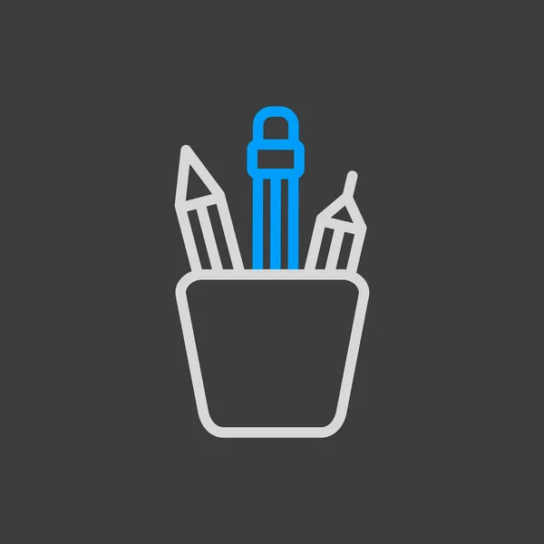 Ikona Stojaka Ołówki Znak Miejsca Pracy Symbol Graficzny Dla Projektu — Zdjęcie stockowe