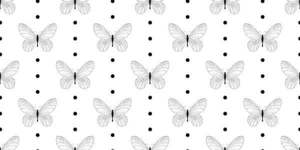 バナーデザインのための黒現代蝶スタイルとレトロ抽象的なカード — ストック写真