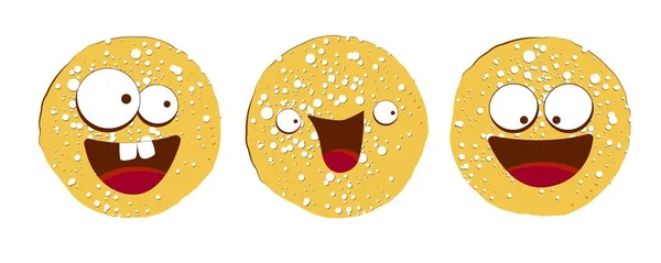 パンケーキのキャラクター 白を基調としたベクトルイラスト ラウンド フラップジャック パンケーキの週 フリッター — ストック写真