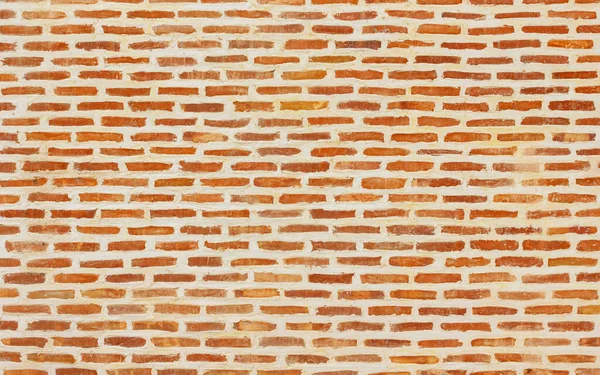 Mooie Baksteen Muur Textuur Met Witte Cement Gewrichten Baksteen Achtergrond — Stockfoto