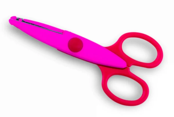 Colore Baby Scissors Cut Out White Background View — Stock Photo, Image