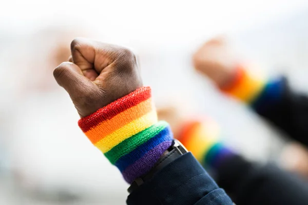 Gay Power Pride Wristband Lgbt Protest — Stock fotografie