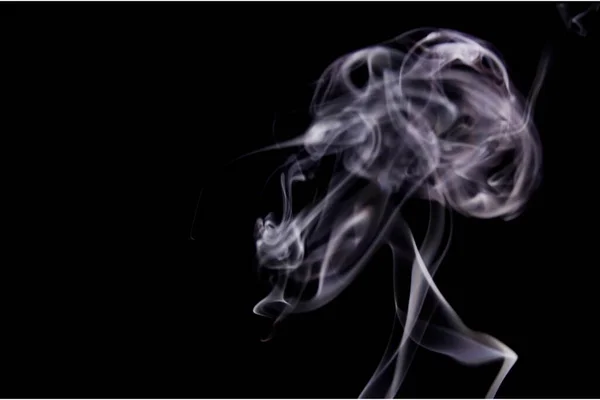 Humo Abstracto Sobre Fondo Negro — Foto de Stock