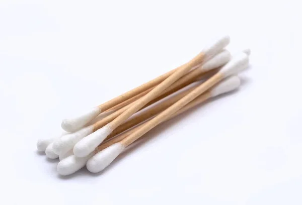 Heap Ecological Recyclable Cleaning Cotton Swabs Recycled Paper Used Better — Stock Photo, Image