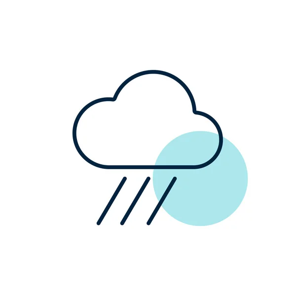 Raincloud Vektor Ikon Meteorológiai Jel Grafikon Szimbólum Utazás Turizmus Időjárás — Stock Fotó