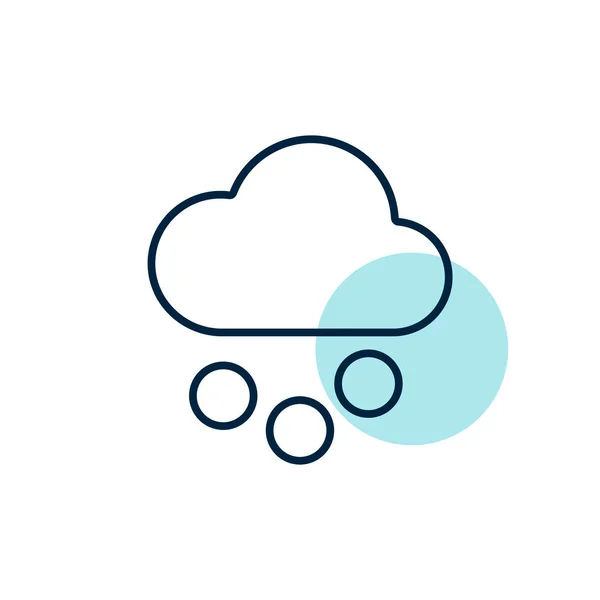 Chmura Ikoną Wektora Ziarna Śniegu Znak Meteorologiczny Symbol Graficzny Podróży — Zdjęcie stockowe