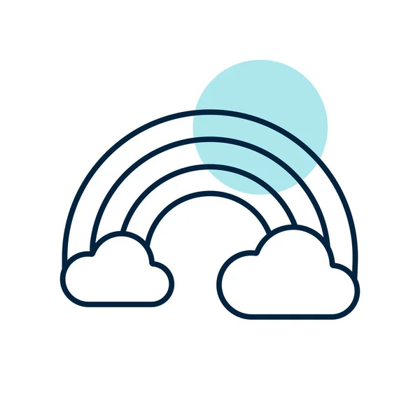 Reainbow Cloud Vector Icon Метеорологический Знак Графический Символ Путешествий Туризма — стоковое фото