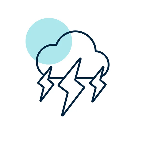 Tempestade Ícone Vetor Nuvem Símbolo Tempestade Sinal Meteorologia Símbolo Gráfico — Fotografia de Stock