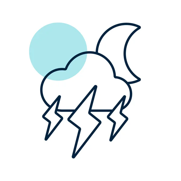 月嵐雲ベクトルアイコン 暴風雨のシンボル 気象記号 天気ウェブサイトやアプリのデザイン アプリ Uiのためのグラフシンボル — ストック写真