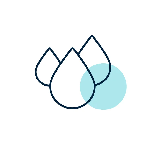 Drop Wasservektorsymbol Meteorologisches Zeichen Grafiksymbol Für Reise Tourismus Und Wetter — Stockfoto