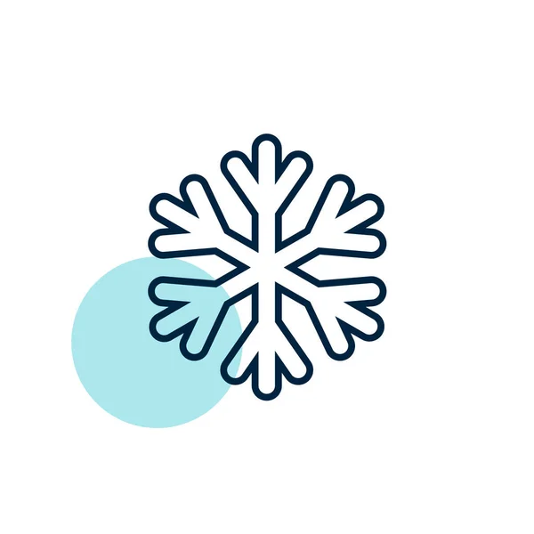 Ikona Wektora Płatków Śniegu Znak Meteorologiczny Symbol Graficzny Podróży Turystyki — Zdjęcie stockowe