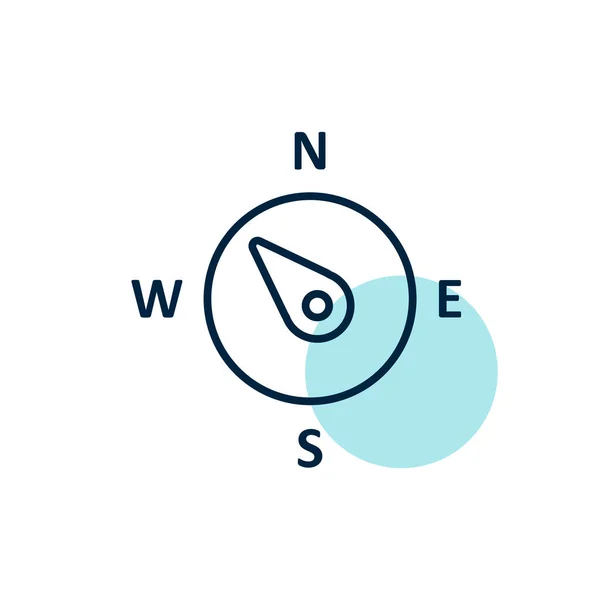 Значок Вектора Роз Компаса Направление Северо Запад Метеорологический Знак Графический — стоковое фото