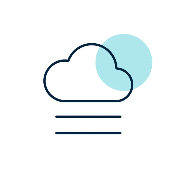 Ikona Wektora Mgły Chmury Znak Meteorologiczny Symbol Graficzny Podróży Turystyki — Zdjęcie stockowe