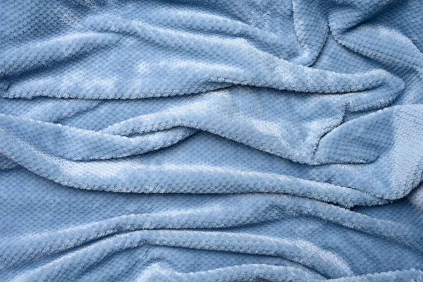 Tekstur Kain Biru Dengan Lipatan Warna Yang Berbeda — Stok Foto