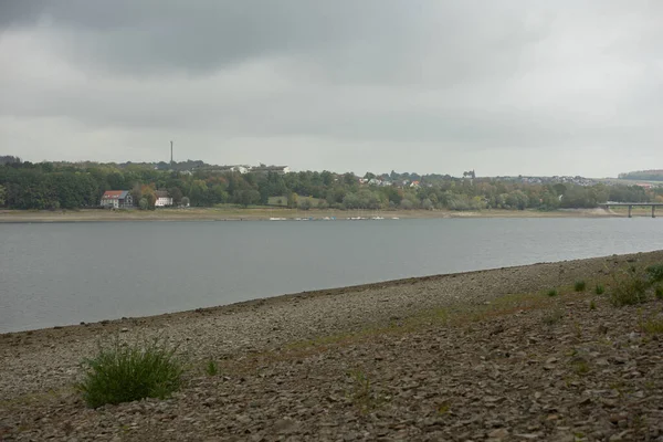 Utsikt Från Den Tyska Sjön Heter Moehnesee Hösten — Stockfoto