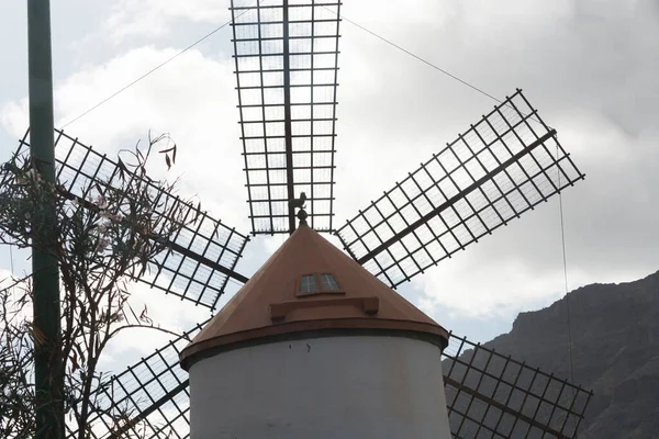 Viejo Molino Viento Las Montañas — Foto de Stock