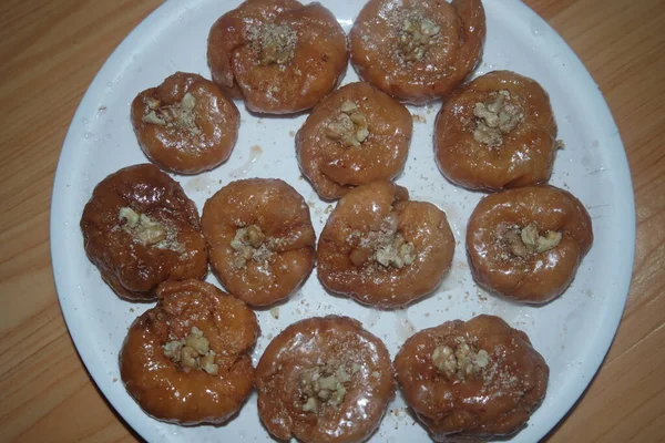 Delicious Tasty Asian Sweet Dish Called Balu Shahi Baloshahi Balushahi — Stock Photo, Image
