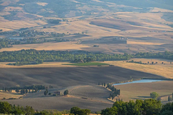 Typisch Toscaans Landschap Buurt Van Montepulciano Monticchielo Italië — Stockfoto