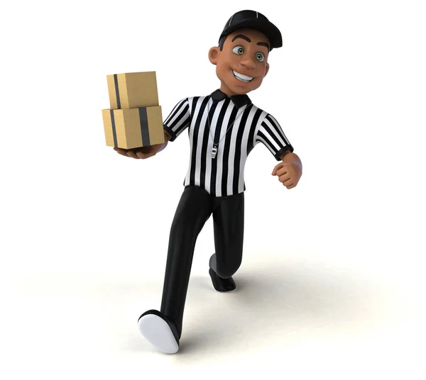 Fun Illustration Cartoon Asian Referee — Stock Photo, Image