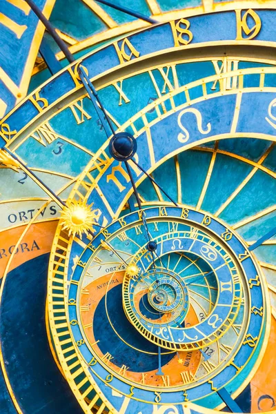 Efecto Droste Basado Reloj Astronómico Praga Diseño Abstracto Conceptos Relacionados — Foto de Stock