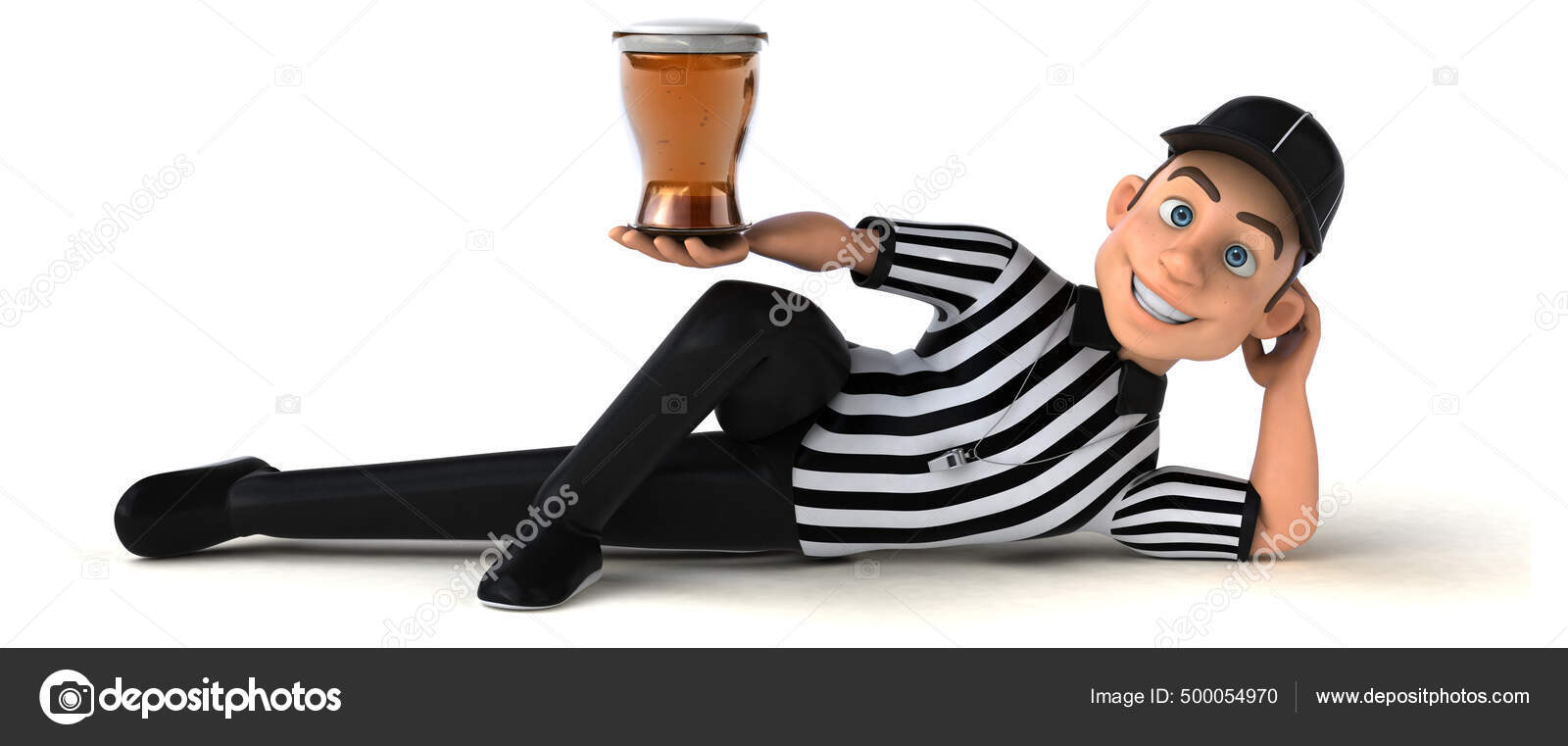 Fun Illustration Referee Beer Stock Photo by ©PantherMediaSeller 500054970