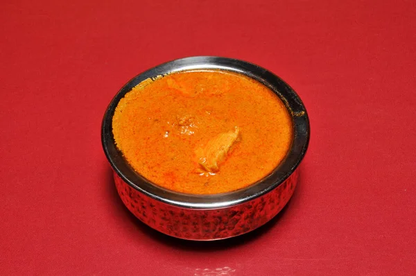 Rotes Curry Mit Tomatensauce Und Gewürzen — Stockfoto