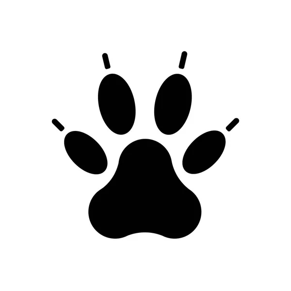 Грабіжник Лапи Векторний Гліф Значок Знак Домашніх Тварин Символ Графіку — стокове фото