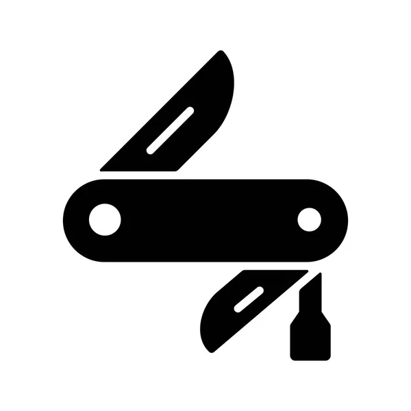Jackknife Vector Glifo Icono Señal Camping Senderismo Símbolo Gráfico Para —  Fotos de Stock