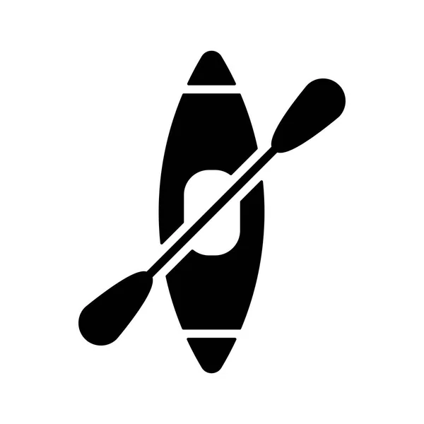 Kayak Lapát Vektor Jel Ikonnal Kempingtábla Grafikon Szimbólum Utazási Turisztikai — Stock Fotó