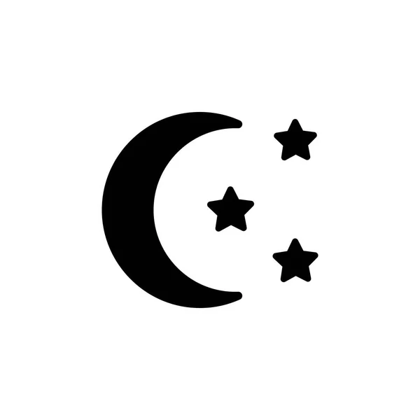 Mond Und Sternenvektorglyphen Symbol Camping Und Wanderwegweiser Grafik Symbol Für — Stockfoto