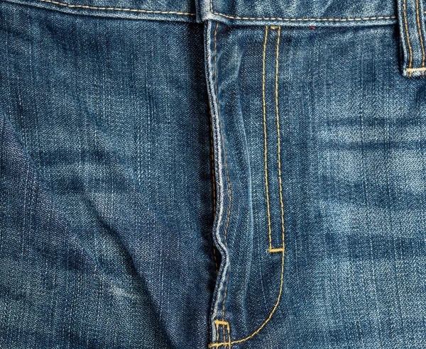 Kieszeń Dżinsów Niebieskim Dżinsem Tekstury Tła — Zdjęcie stockowe