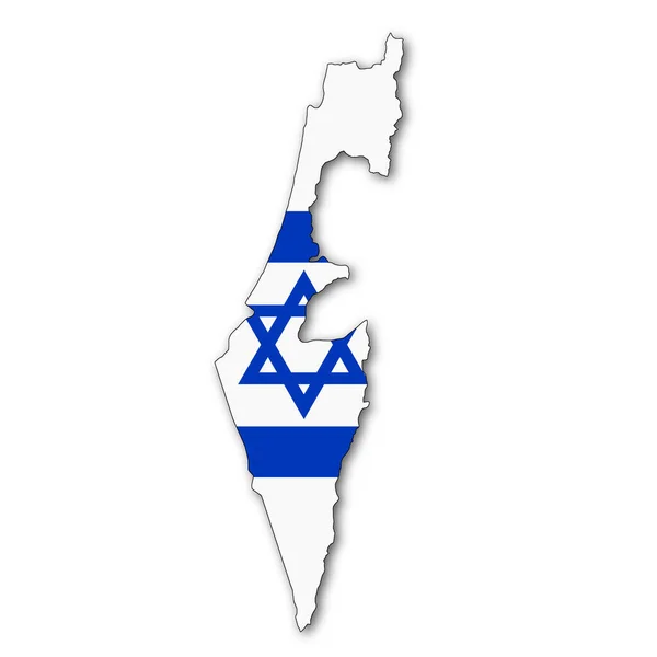 Mapa Israel Sobre Fundo Branco Com Caminho Recorte Para Remover — Fotografia de Stock