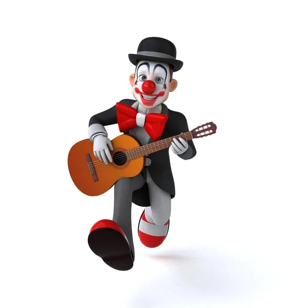 Spaß Cartoon Clown Isoliert Auf Weiß — Stockfoto