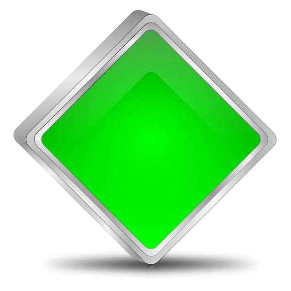 Botón Blanco Verde Ilustración — Foto de Stock
