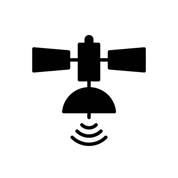 Satellitvektor Glyf Ikon Navigeringsskylt Diagram Symbol För Resor Och Turism — Stockfoto