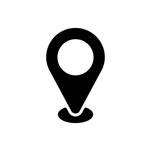 Pin Map Glyph图标 地图指针 地图标记 Gps定位符号 导航标志 旅行和旅游网站和应用程序 应用程序 用户界面的符号 — 图库照片