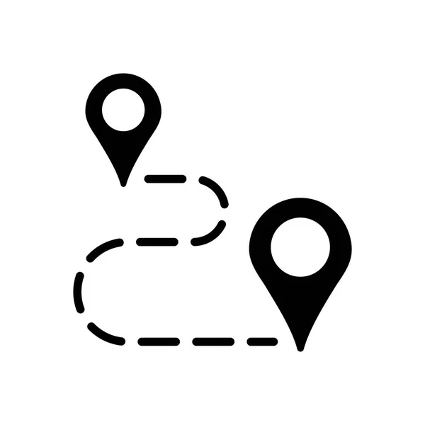 路径向量Gyph图标 导航标志 旅行和旅游网站和应用程序设计 应用程序 用户界面的图形符号 — 图库照片
