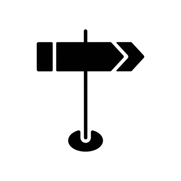 Ikona Vektorového Glyfu Ukazatele Navigační Značka Grafický Symbol Pro Cestování — Stock fotografie