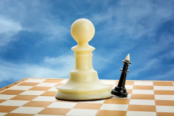 Šachové Figurky Šachovnici — Stock fotografie